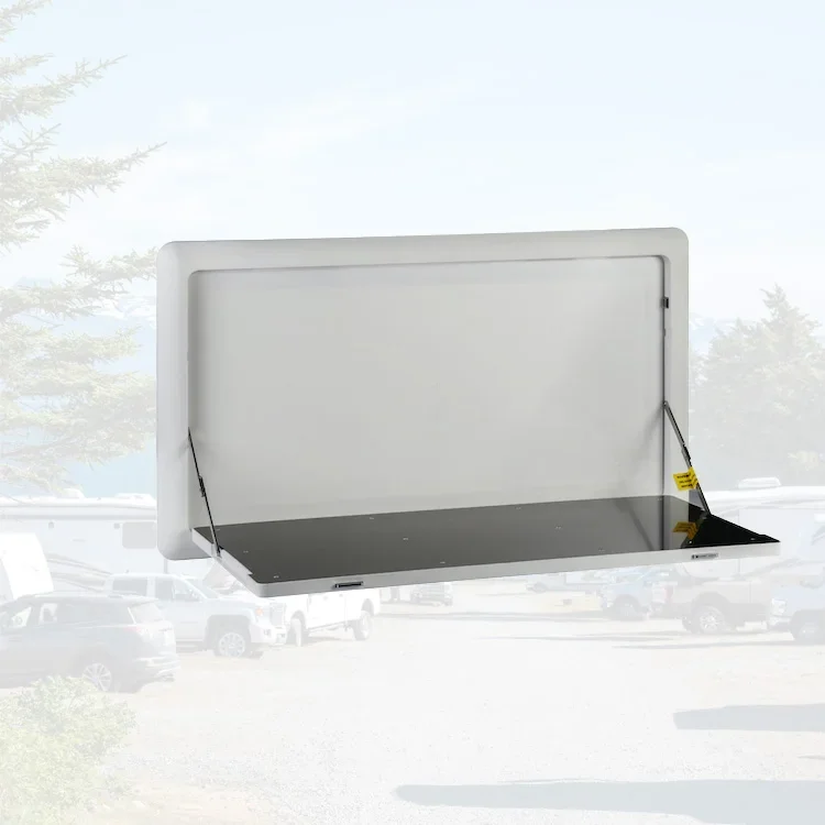 

y forFactory, прямая продажа, пластиковый стол для пикника ASA, автодом, детали для дома на колесах, белый стол для пикника 800x450 мм с логотипом или нет