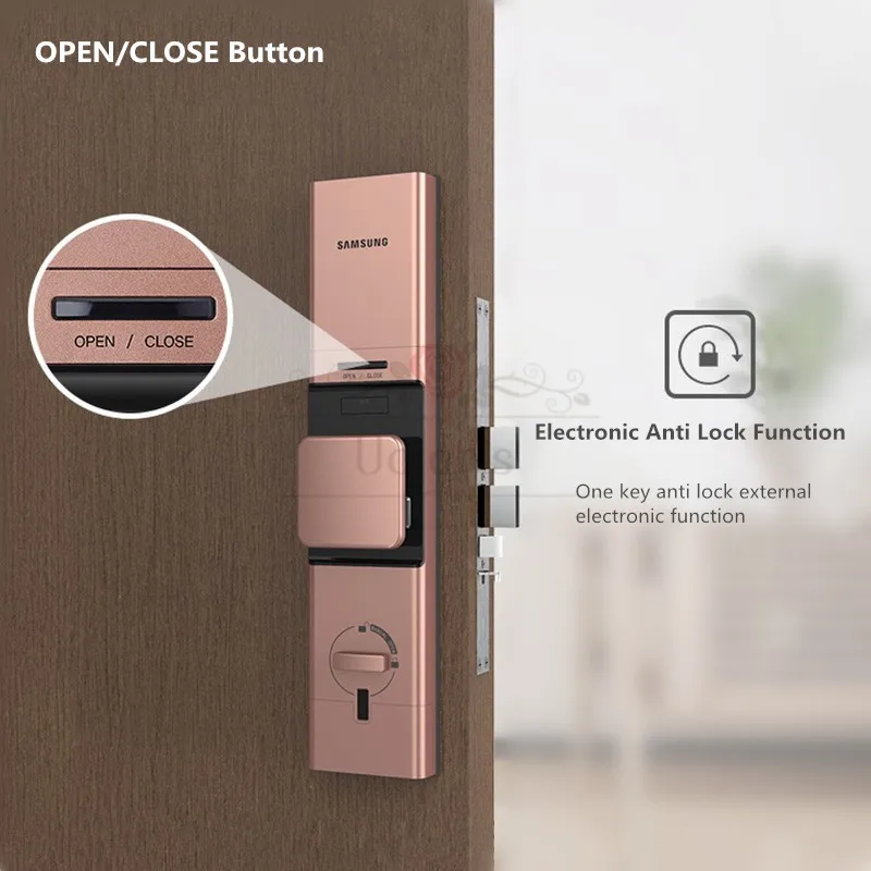 Samsung Smart Digital Fingerprint Lock SHP-DR717 Home Automatic Push Pull Handle Anti-theft Door Electronic Password Doorlock