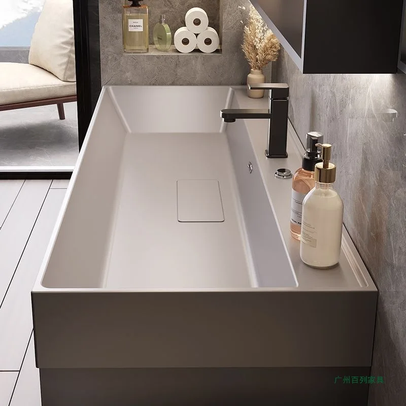 Large basin bathroom cabinet integrated sink toilet washbasin, washbasin, bathroom, washbasin cabinet combination Customizable