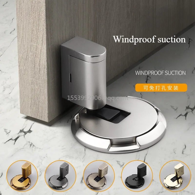 Non porous door suction machine, household bathroom anti-collision block, invisible suction against the top of the door