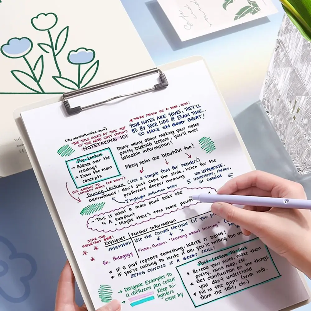 Cartella di file A4 floreale creativa INS Cartella di cancelleria per appunti multifunzione in metallo