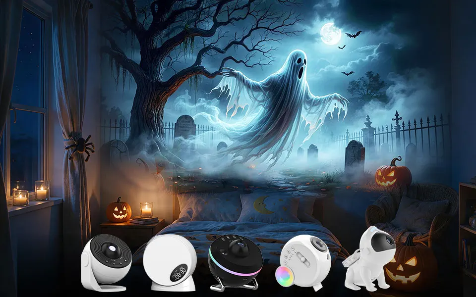 Galaxy Projector Pro Disc Device Not Included Halloween Version Realistic Planetarium Night Light 6 Film Discs 4K HD Birthday