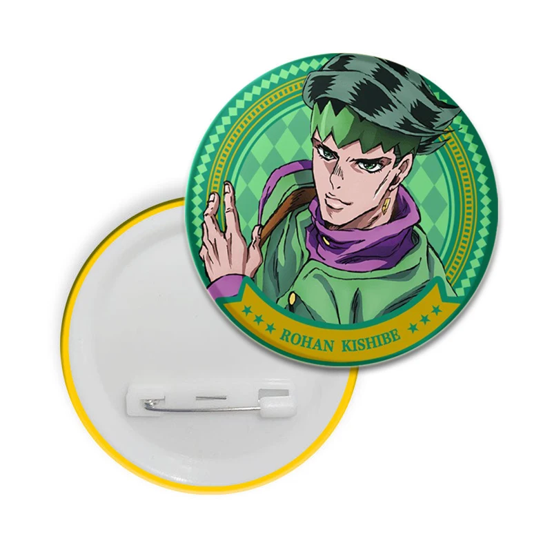 32/44/58mm Anime Jojos Bizarre Adventure Snap-in Button Pins Badge Brooches for Clothes or Backpack Jewelry Accessories Gifts