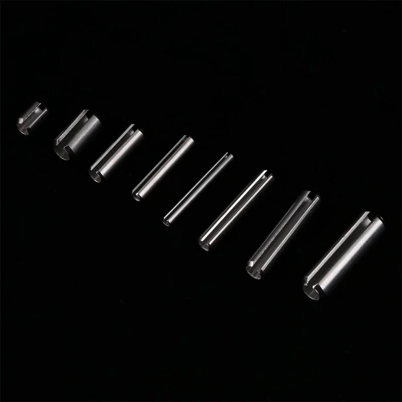 280Pcs Stainless Steel Slotted Spring Pin Assortment Kit, Split Spring Dowel Tension Roll Pins with Box