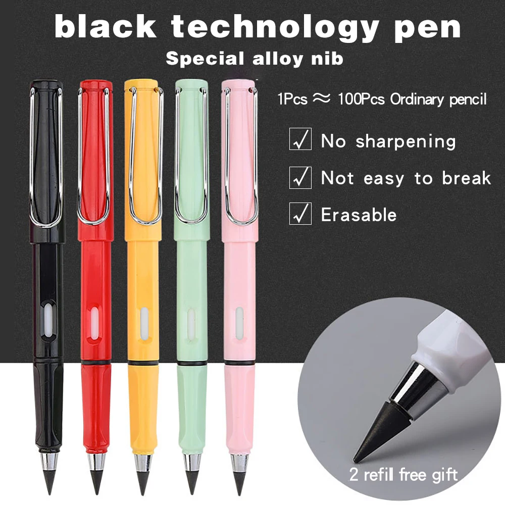 New Technology Unlimited Writing Pencil No Ink Pen Erasable Magic Eternal Pencil Art Sketch Painting Tool Kid Gift School Supply