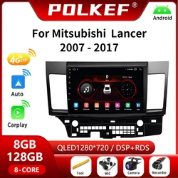 Androidカーラジオ,メディアプレーヤー,ビデオ,GPSナビゲーション,4G,CarPlay,DVD, 2 DIN,ステレオ,車用Mitsubishi Lancer 10 cy 2007-2017