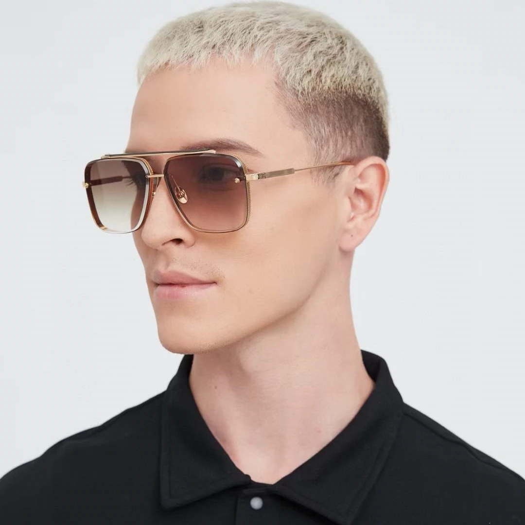 

Luxury Vintage Fashion Trend Rimless Design John Sunglasses LASY Alloy Retro Square Academic Style UV400 Unisex A+ Top Quality