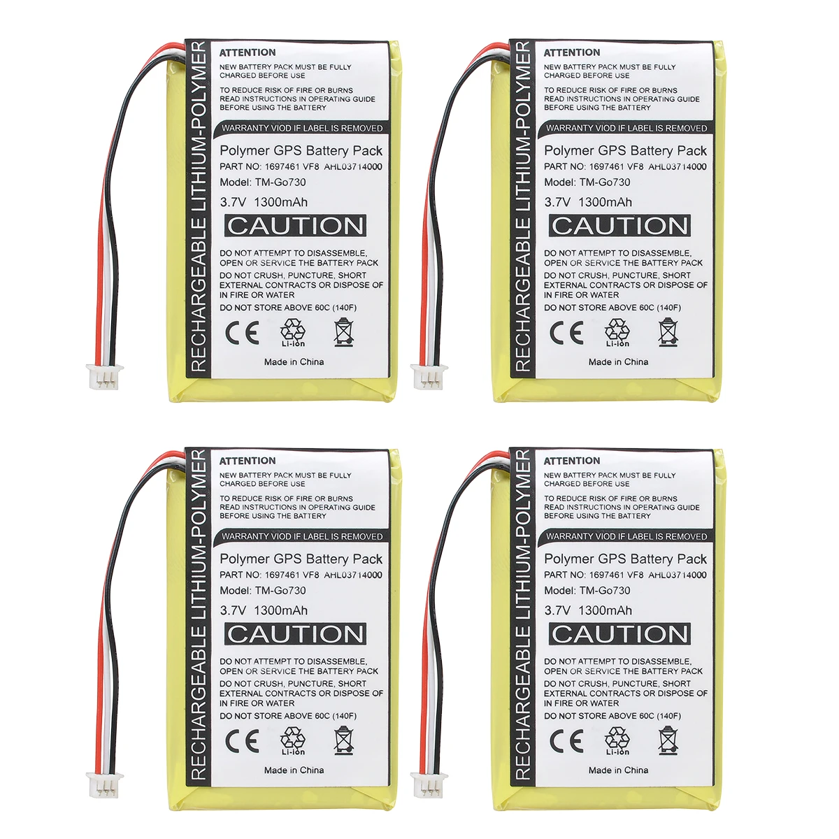 

1300mAh Battery Akku for TOMTOM Go 530 Live, 630 630T 720 730 730T VF8 HS009L004872 GPS G930 G930T A8 DVR MP3 MP4 MP5 E-book