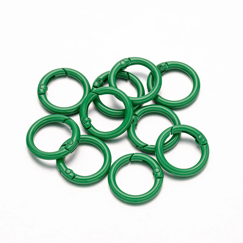 5 sztuk/partia metalowe O-ring zatrzaski sprężynowe otwierane okrągłe karabinek brelok do torby klipsy hak łańcuszek dla psa klamry złącze dla majsterkowiczów biżuteria — zdjęcie 7