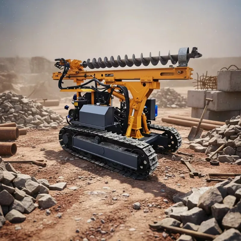 Customized Hydraulic Pile Driver Small Caliber Screw Highway Photovoltaic Solar Driver Pile Machine Mine