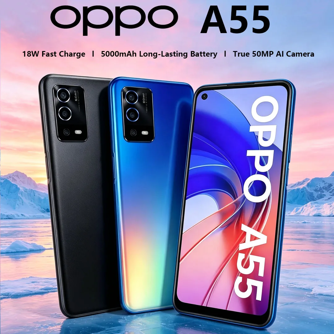 OPPO A55 Global: Tela 6.51″, Bateria 5000mAh, Câmera AI