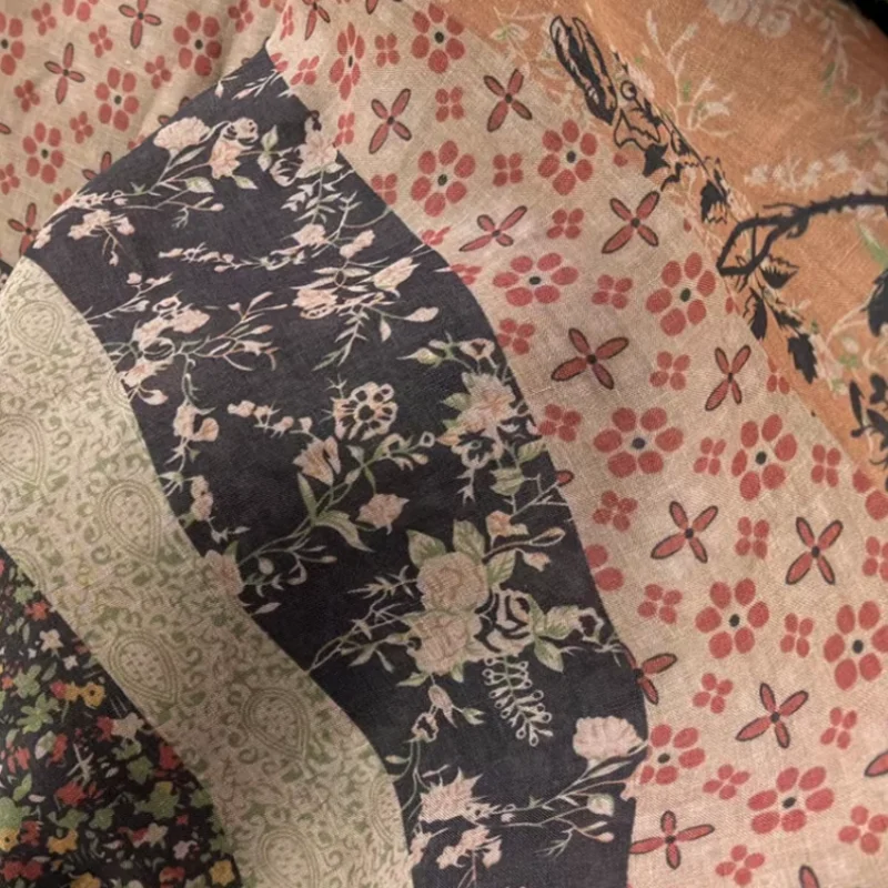 

Blue handmade DIY Ramie Fabric For Breathable Shirt Dress Clothing Cloth Fabric