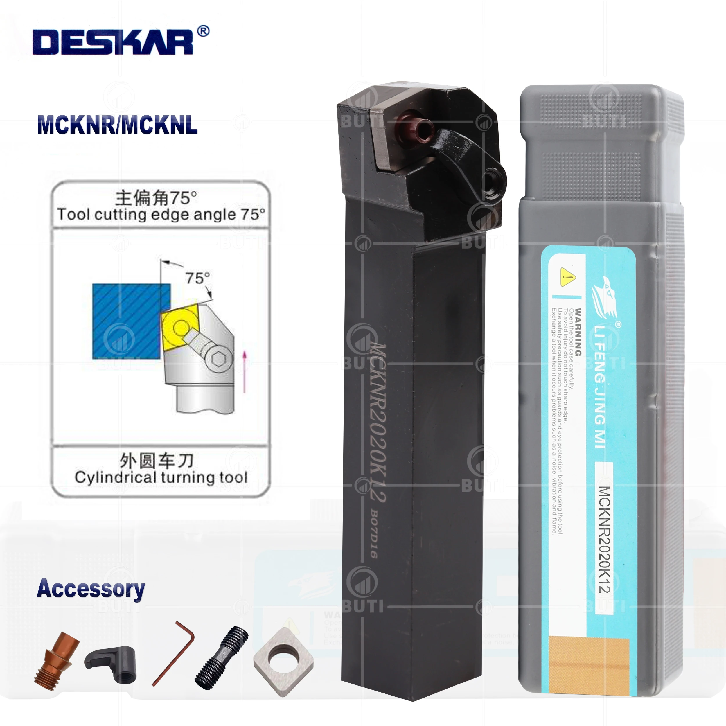 Deskar 100 Original Mcknr1616h12 Mcknr2023k12 Mcknr2525m12 Mcknr Mcknr Ferramenta de Torneamento Externo Titular Cnc Cortador para Lâminas Cnmg