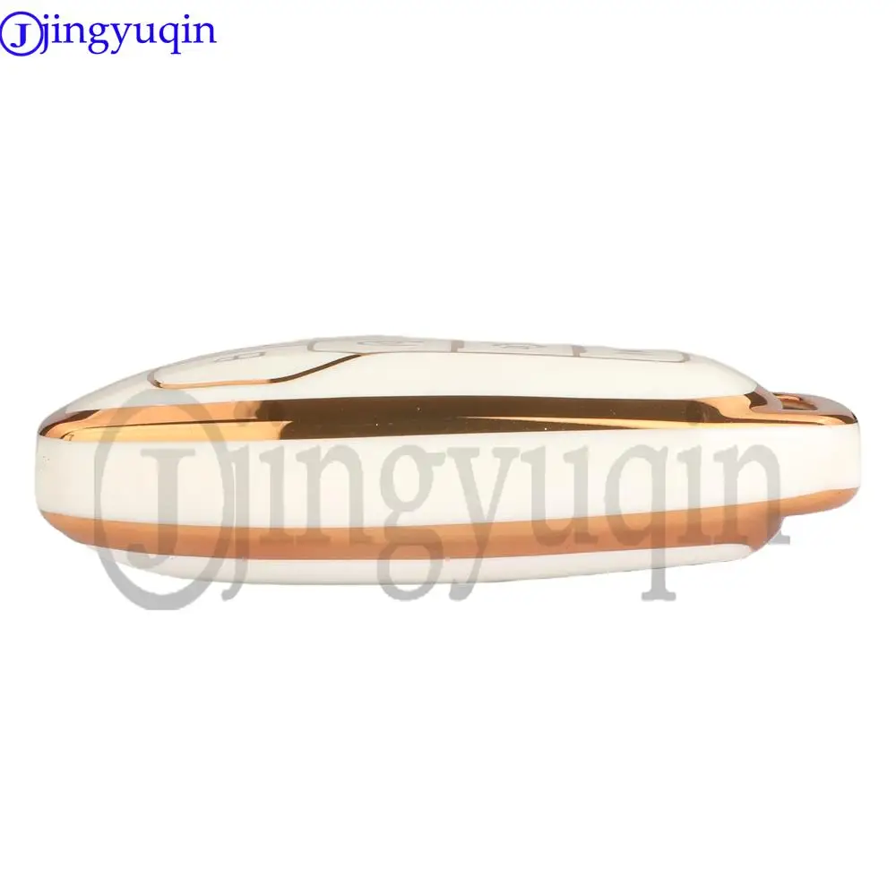 Jingyuqin TPU รีโมทกุญแจรถ Fob สําหรับ Ford Fusion Mondeo Mustang F-150 Explorer Edge 2015 2016 2017 2018 Accessorie