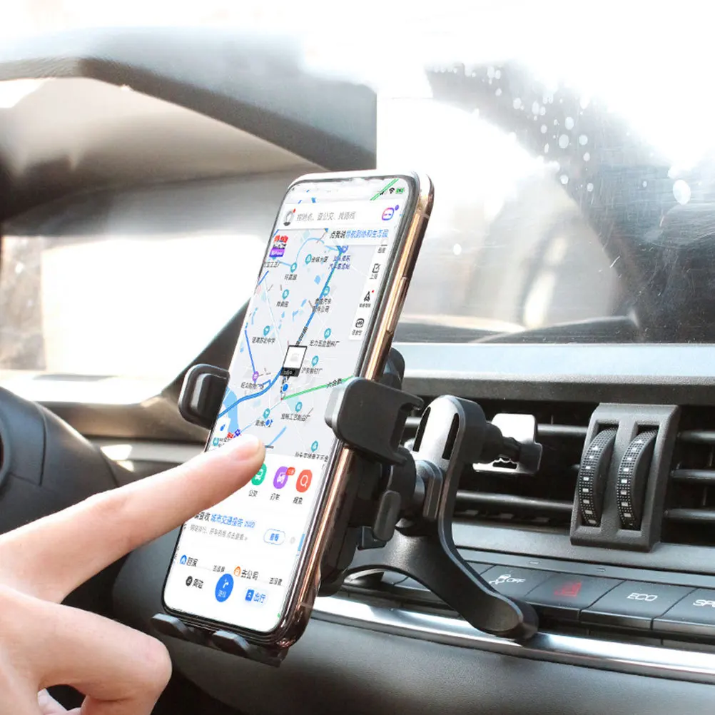 

Plastic Car Phone Holder Air Vent Mount Stable Universal Clip Stand for Hands-Free Navigation Driving Car Phone Stand