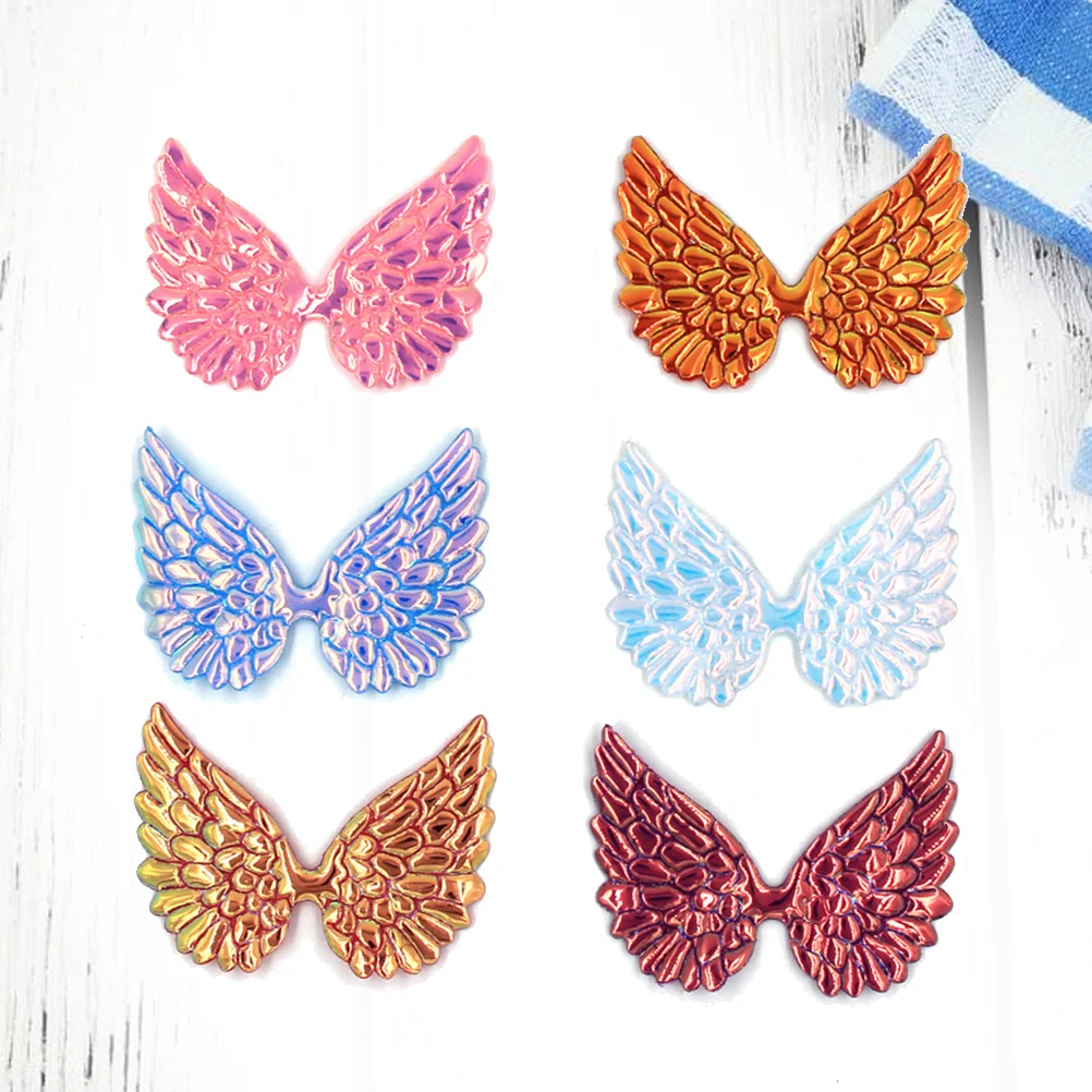 

60Pcs Angel Wing DIY Hair Accessories Hairband Making Durable PU Patch for Clothing Jacket Bag Kids Festival Craft