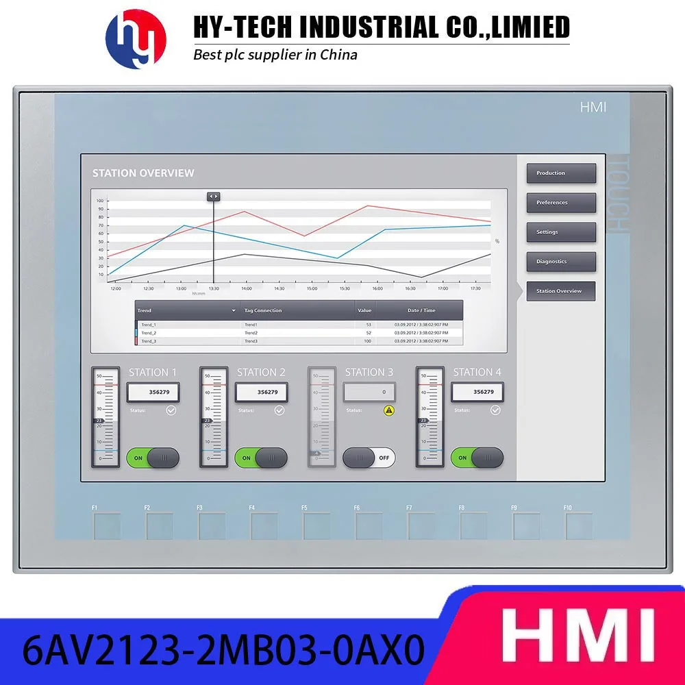 

Hy-Tech SIMATIC HMI KTP1200 Basic 12" Key/Touch Screen w/ PROFINET, WinCC/STEP 7 V13, Original 6AV2123-2MB03-0AX0
