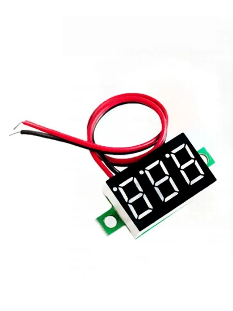Two-wire voltmeter 0.36 inch DC4.5V30V DC voltmeter head motorcycle voltmeter digital display meter
