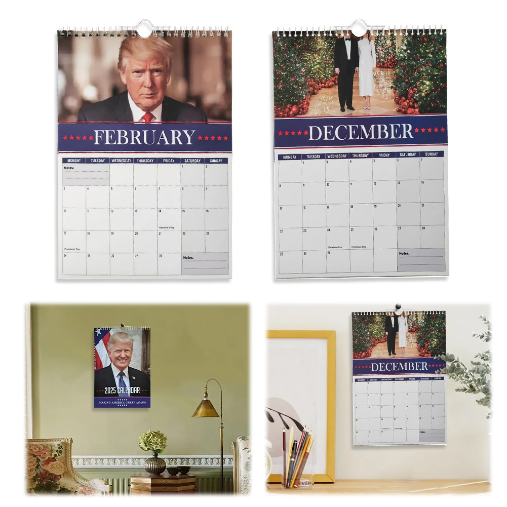 

Trump 2025 Calendar Hangable Monthly Wall Calendar Making America Great Again 12 Monthly Calendar Planner Monthly Planner