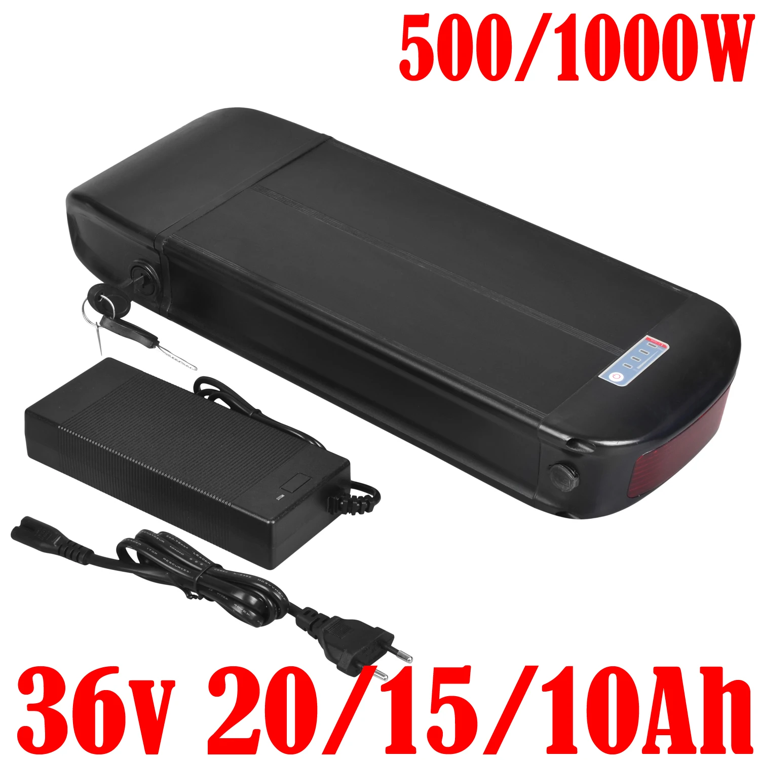 36V Rear Rack eBike Battery 18650 cell 36v 20ah 18ah 15ah 13ah 10ah electric bike Lithiumbattery with double layer luggage rack