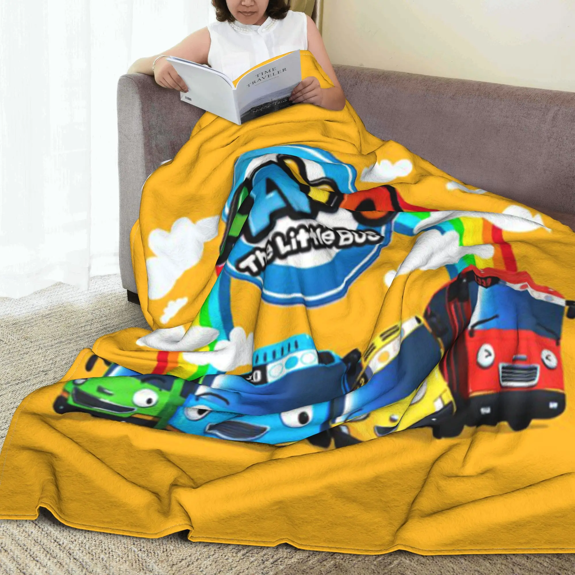 

Tayo The Little Bus Blankets Warm Fleece Sofa Throw Blanket for Couch Bedding Outdoor Throws Bedspread Quilt
