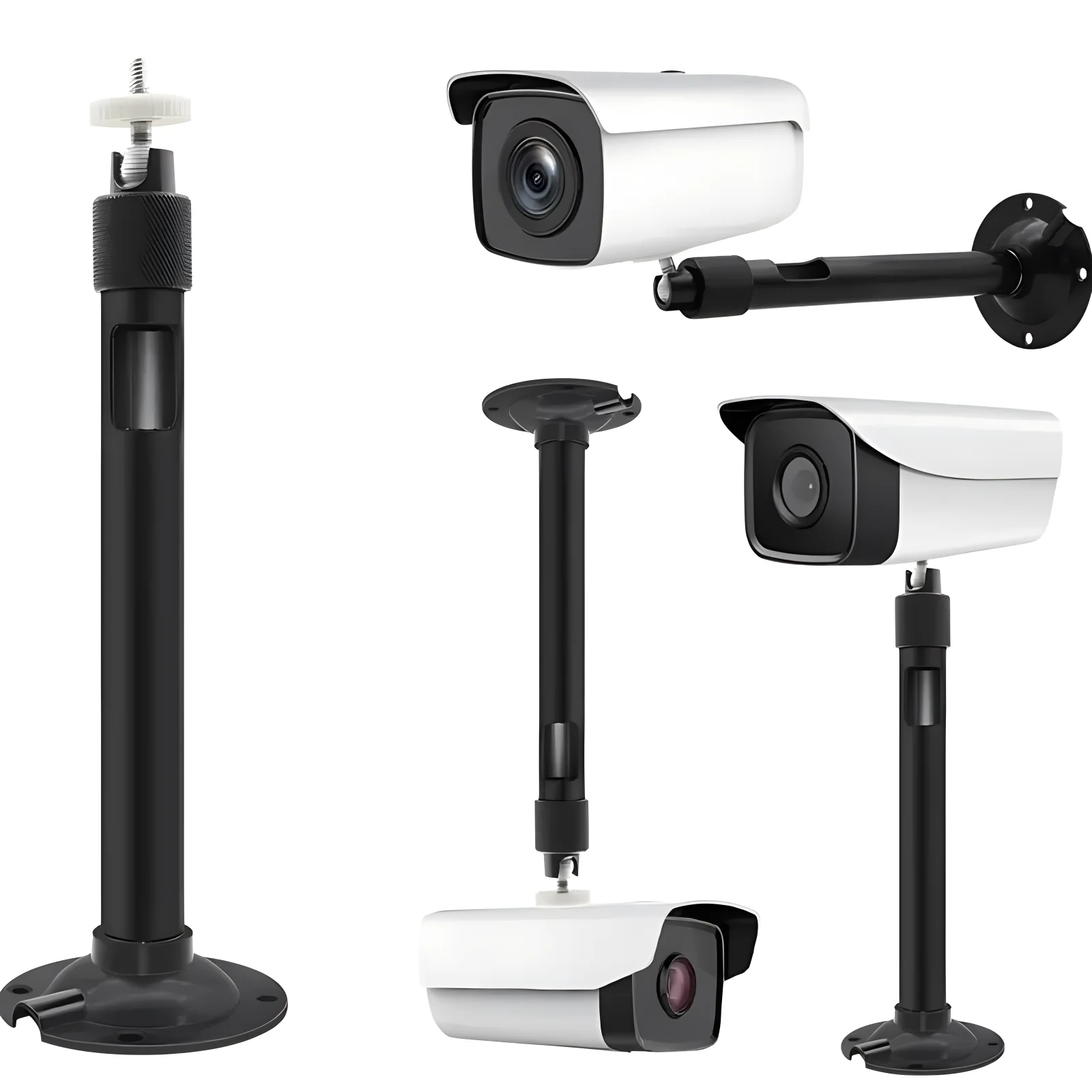 

Черный кронштейн для проектора, настенное крепление, регулируемая утолщенная труба из алюминиевого сплава, универсальный монтажный кронштейн для камеры видеонаблюдения