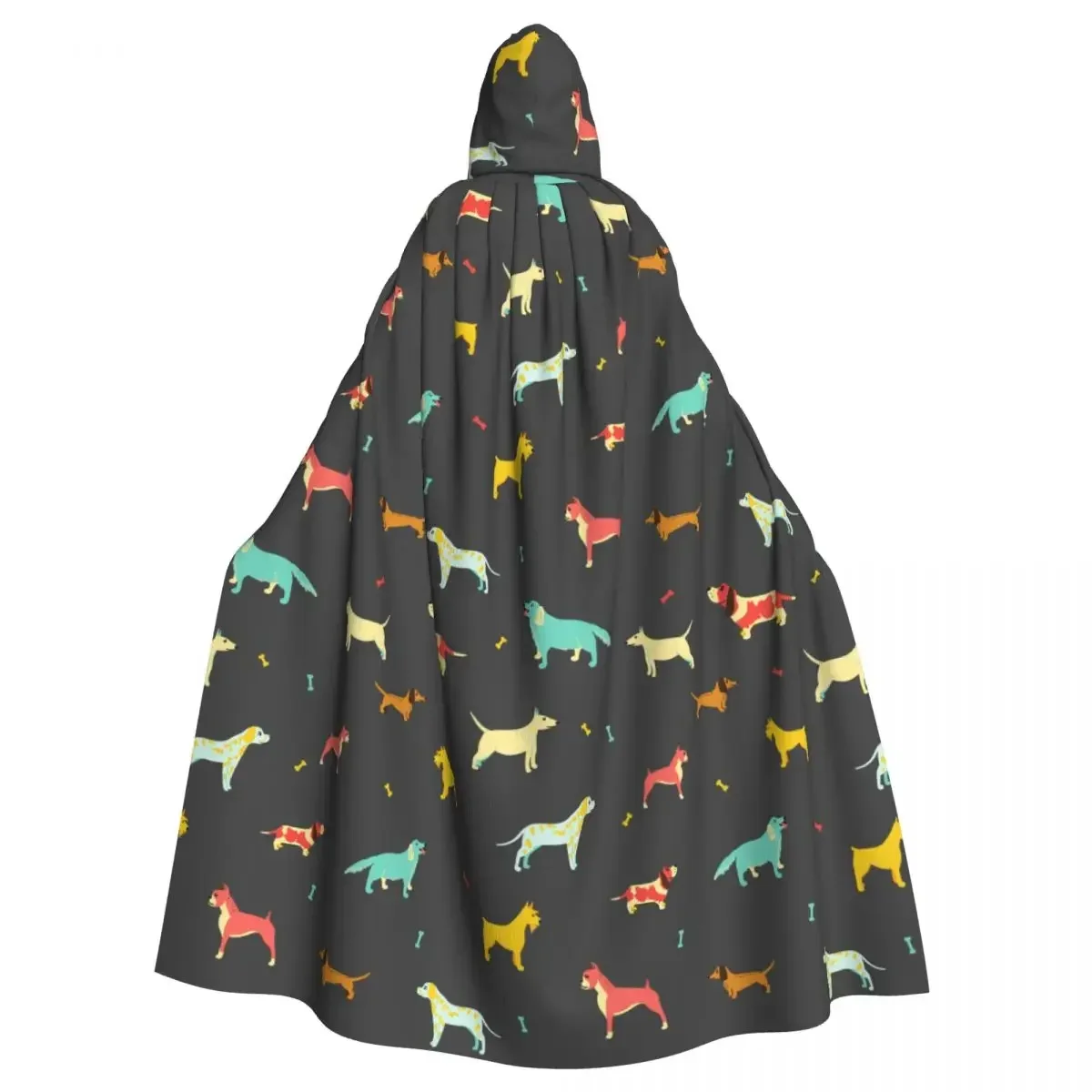 

Fashion Night Wear Suitable For Both Men And Women Hooded Cloak Polyester Unisex Witch Cape Costume Accessory Cute Different Dog