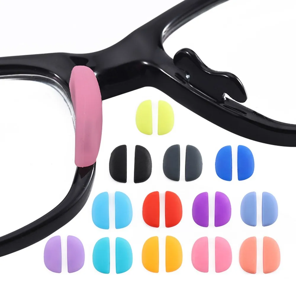 

500pcs(250pairs) Colorful Silicone Eyeglasses Glasses Nose Pads Optical Frame Repair Accessory Part Push In Insert CY127