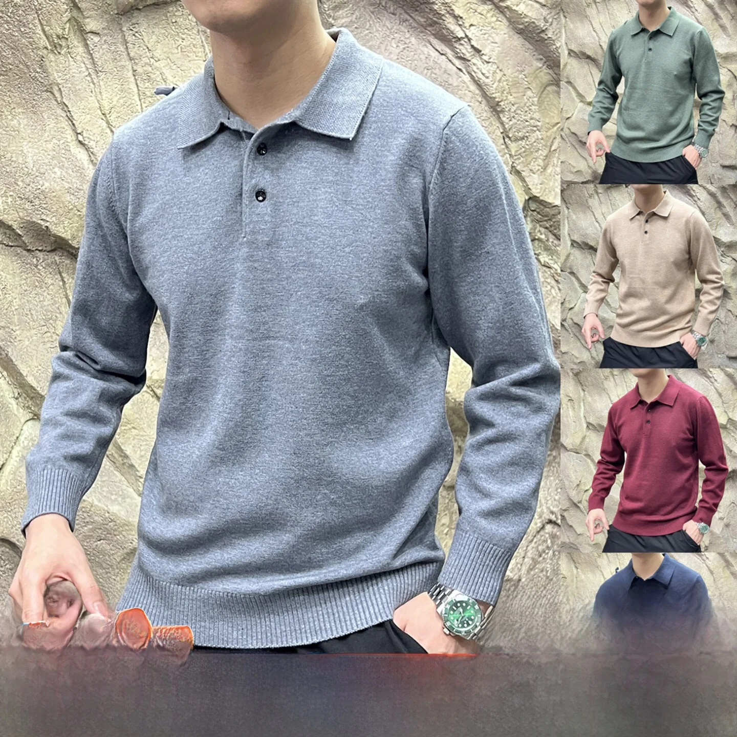 

Sli Men's Knitted Ne Sweater Breathable Line Self-Recommended Autumn Faionable Warm And Comfortable