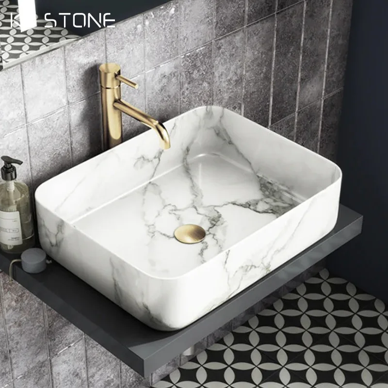 

Современная раковина для ванной комнаты из натурального мрамора ручной работы, прочная, для установки на столешницу