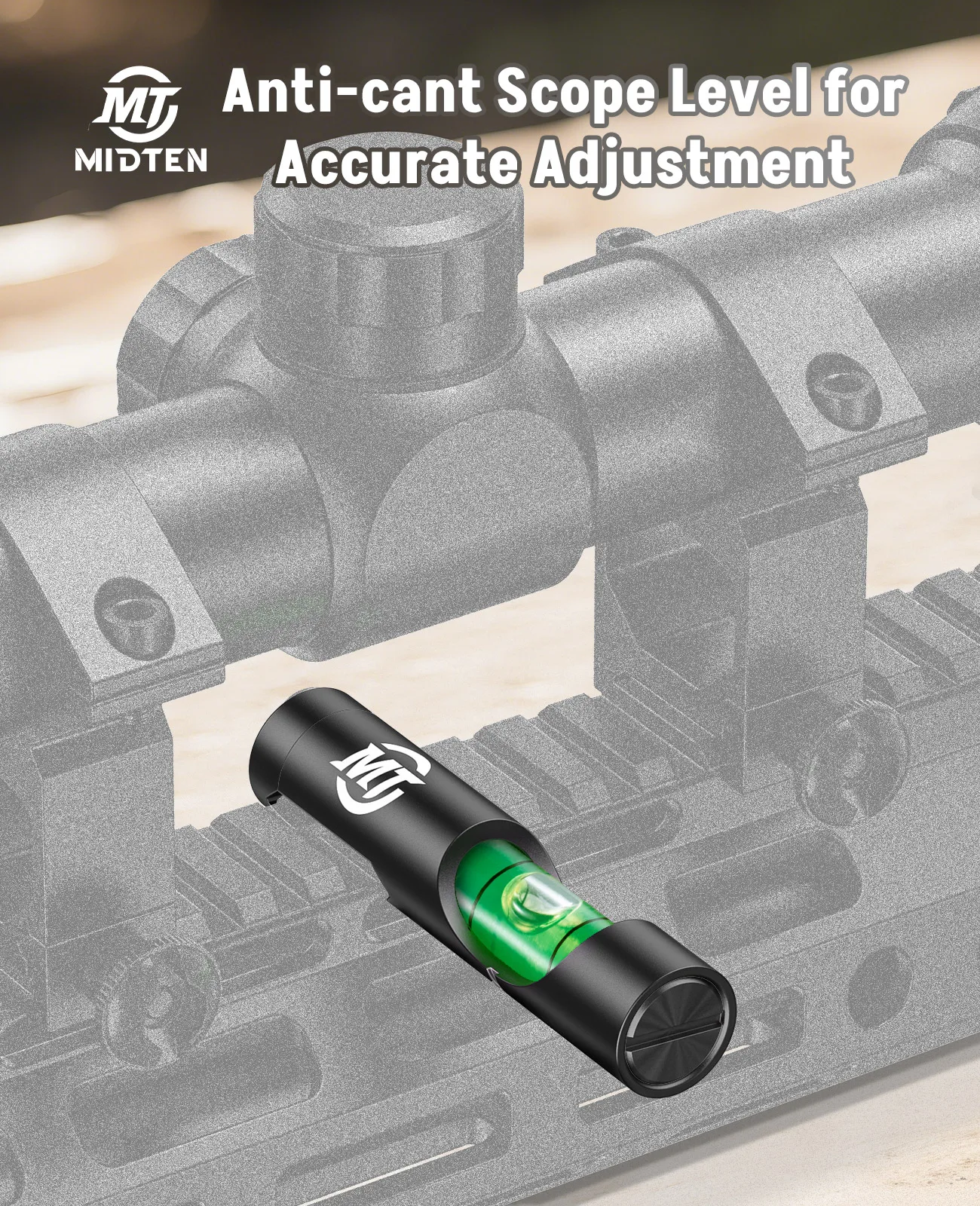 

MidTen Rifle Scope Level Optics Sight Leveling Kit Precision Rail Anti-Cant Level Bubble Mounting Kit for Standard Rail Aluminum