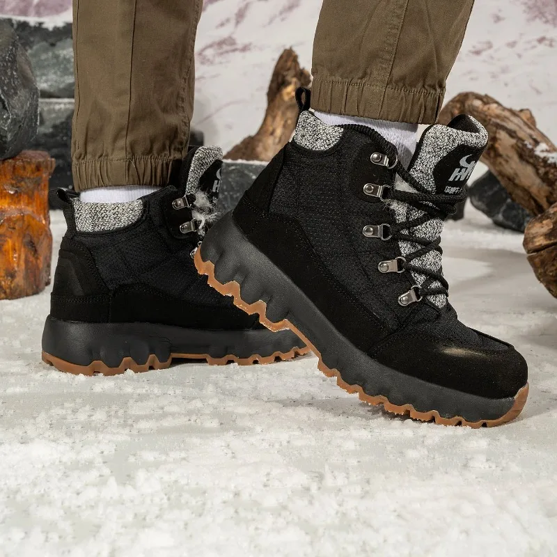 Men Wool Snow Boots ‑40°C Winter Anti‑Slip Thickened Warm Cold‑Resistant Boots