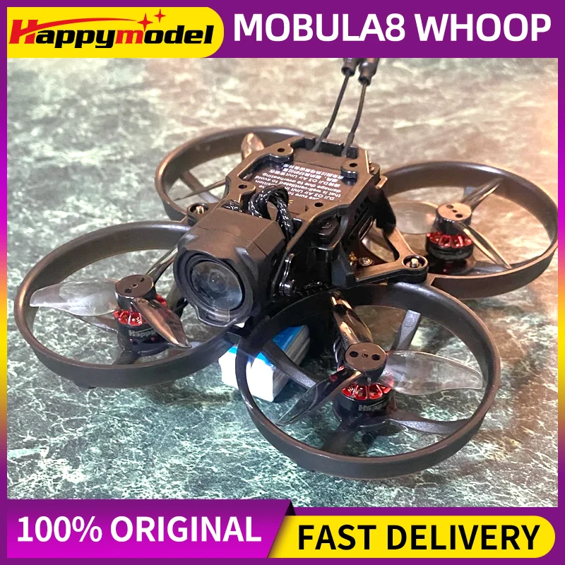 Happymodel Mobula 8 Mobula8 Micro FPV Whoop Quadcopter Drone 1-2S 85mm ELRS/FRSLY Receiver Caddx Ant X12 AIO Brushless Motor New