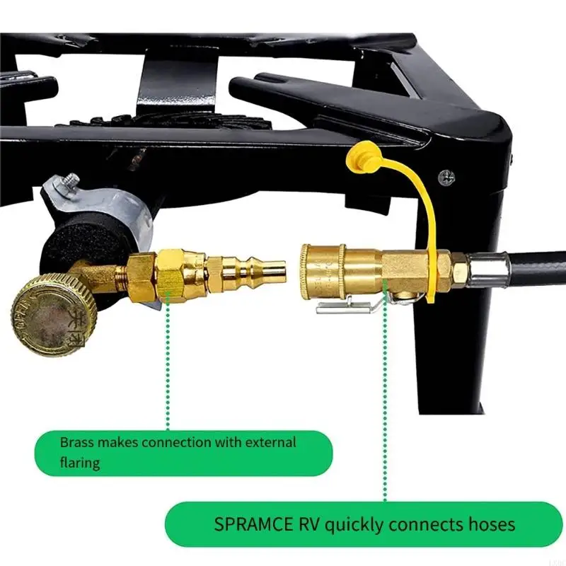 Sturdy Plastic 5ft Propane Extension Hose POL Inverted Male Flares Accessory for Trailer and Outdoor Cooking Supplies