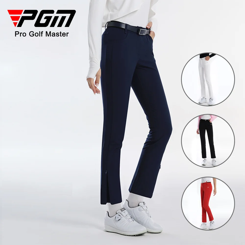 

PGM Golf Pants Women Summer Stretch Polyester Cotton Blend Slim Fit Sport Trousers