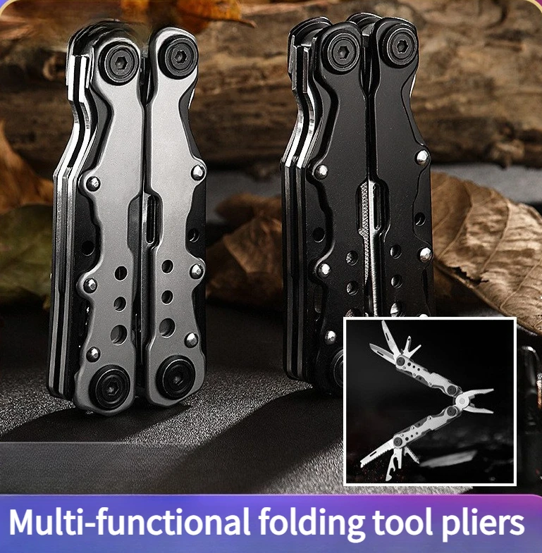 NEW Outdoor Stainless Steel Folding Multifunctional Combination Tool Camping Portable EDC Tool