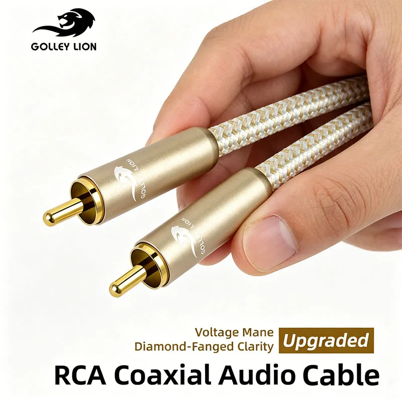 

Audio Cable, Gold-Plated, Subwoofer Cable RCA Male To Male HiFi 5.1 SPDIF Stereo Audio Cable for Home Theater, HDTV, Amplifier