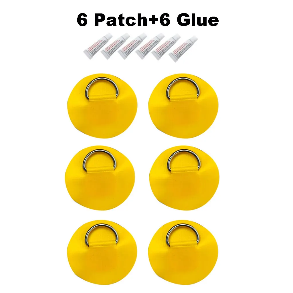 6,5 cm D-Ring-Patch für Schlauchboote, Kajaks, Dingis, SUPs, PVC-Patch für Stand-Up-Paddleboards, Kanus, Rafting-Seilring-Patch
