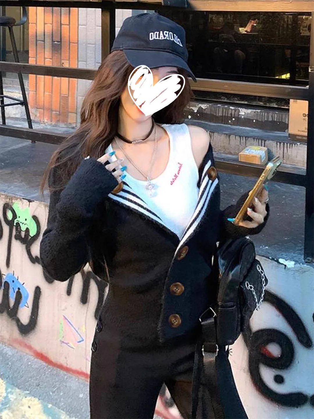 

Korean Style Long Sleeve Knitted Slim Fit Navy Collar Sweater And Vest Set for Women Autumn Winter Fashion Casual Wear