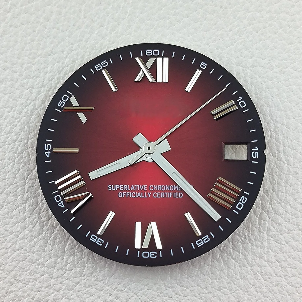 28.5mm NH35 wijzerplaat Romeinse wijzerplaat S Wijzerplaat Gemodificeerde Wijzerplaat voor NH35/NH36 Automatisch Uurwerk Horloge accessoires