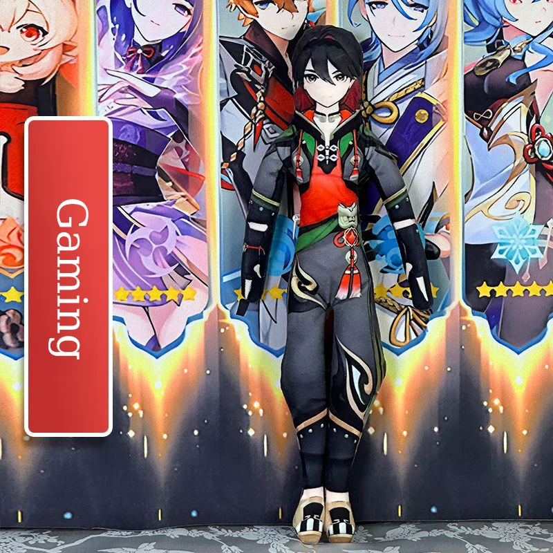 لعبة جينشين إمباكت واندرر شياو موركس كوسبلاي دمية قطنية قطيفة رفيعة الشكل قابلة للالتواء لتزيين الغرفة نموذج تجريدي هدية