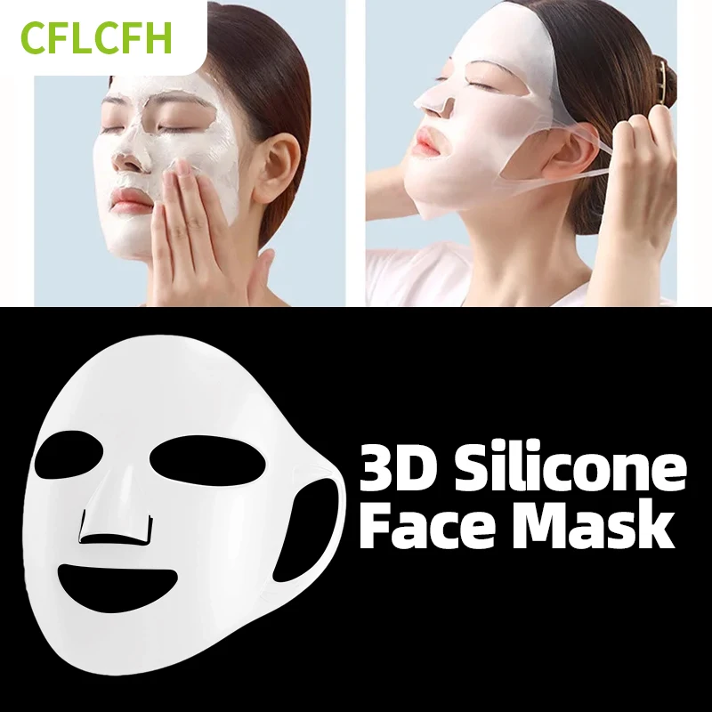 Maschera per il viso in Silicone 3D bellezza del viso idratante Lifting rassodante antirughe cura della pelle appeso strumento per maschere in fogli riutilizzabili per l'orecchio