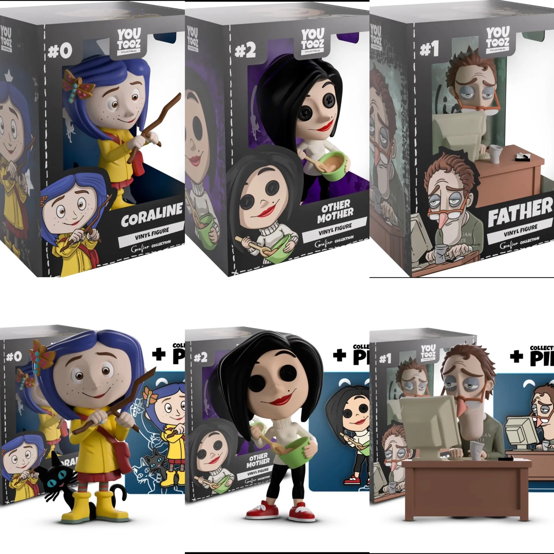 

Коллекция коррелина Youtooz 4,5 дюйма — набор фигурок для отца и кулинарии «Подача движения», «Каролин и рабочий укол»