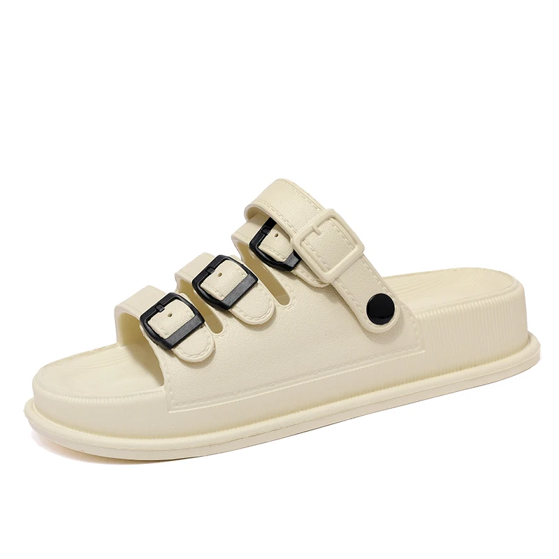 Mens Flat Sandals Platform Thick Soles 4.5cm Summer Beach Shoes Casual Style Sandalias Hombre Sandles Sandale Homme