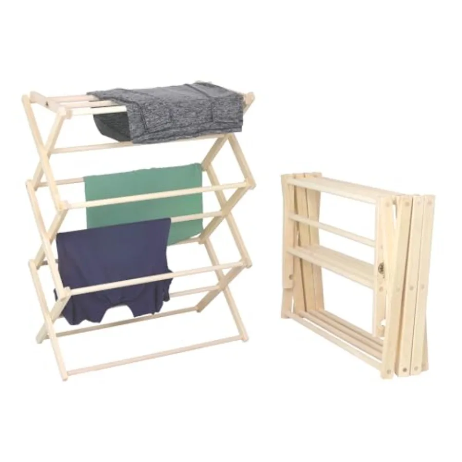 

Premium American Maple Clothes Drying Rack for Home Use in Bedrooms Balconies and Laundry Rooms - Handcrafted in Pennsylvania w