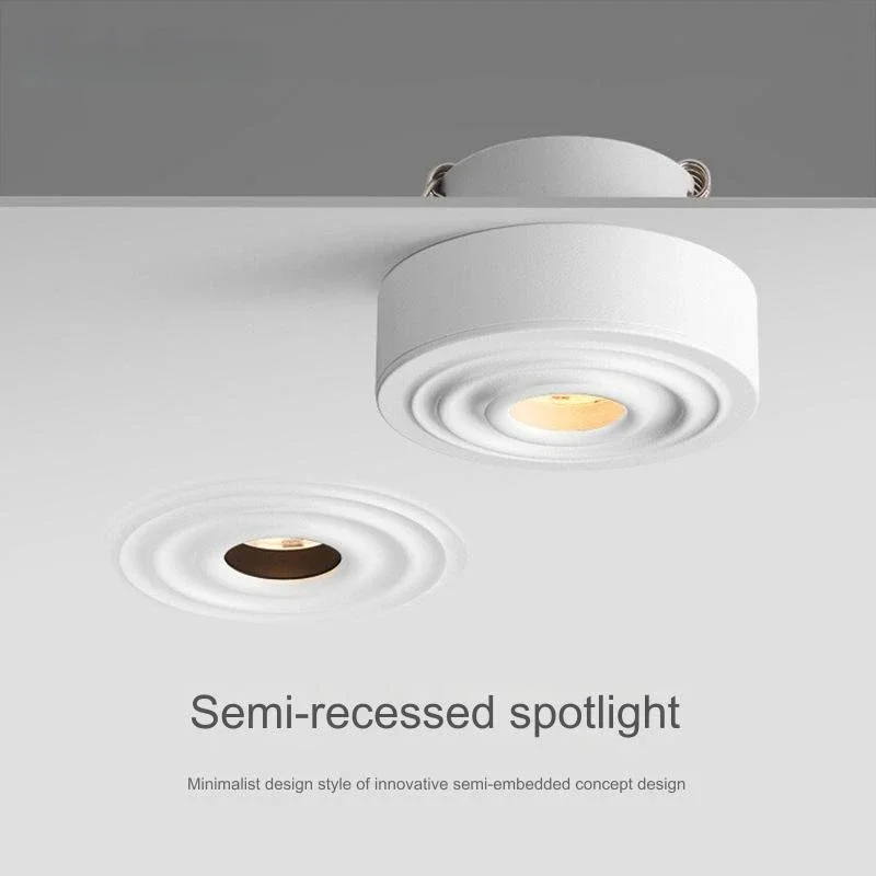 LED semi-incorporado Downlights, lâmpada do teto do agregado familiar, lâmpada do teto anti-reflexo, 1-Beam, 3 °, 8 ° pequeno ângulo