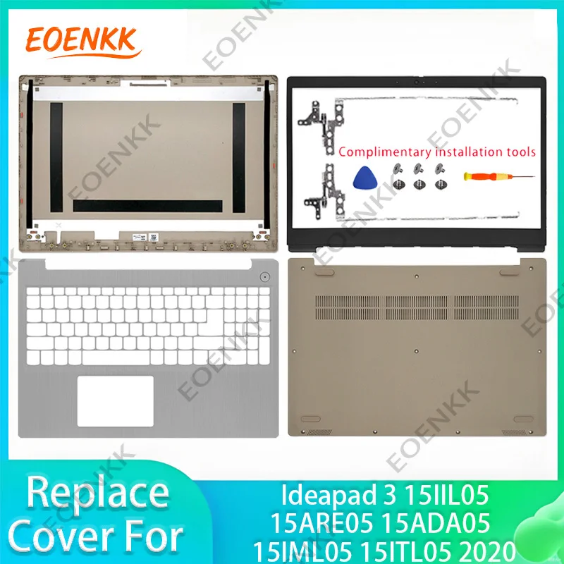 Para Lenovo Ideapad 3-15 Laptop 15ADA05 15IML05 15ITL05, Conjunto de Carcasa, Cubierta Inferior, Reposamanos, Cubierta Trasera, Bisel con Bisagras, Kit de Reparación