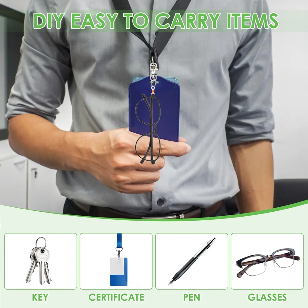 

New-Design 40 Pack Pen Holder for Lanyard, Retractable Reel Accessories