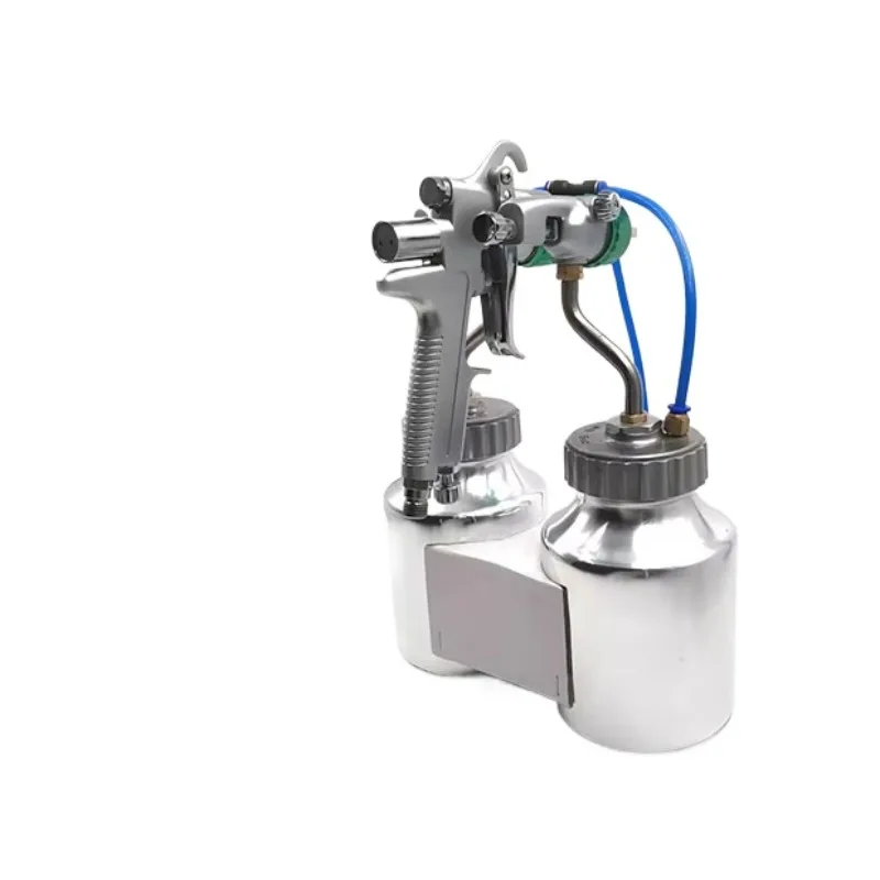 1.3Mm caliber double-headed spray gun, two-component spray gun with 2 pots, internal pressurized HVLP spray gun