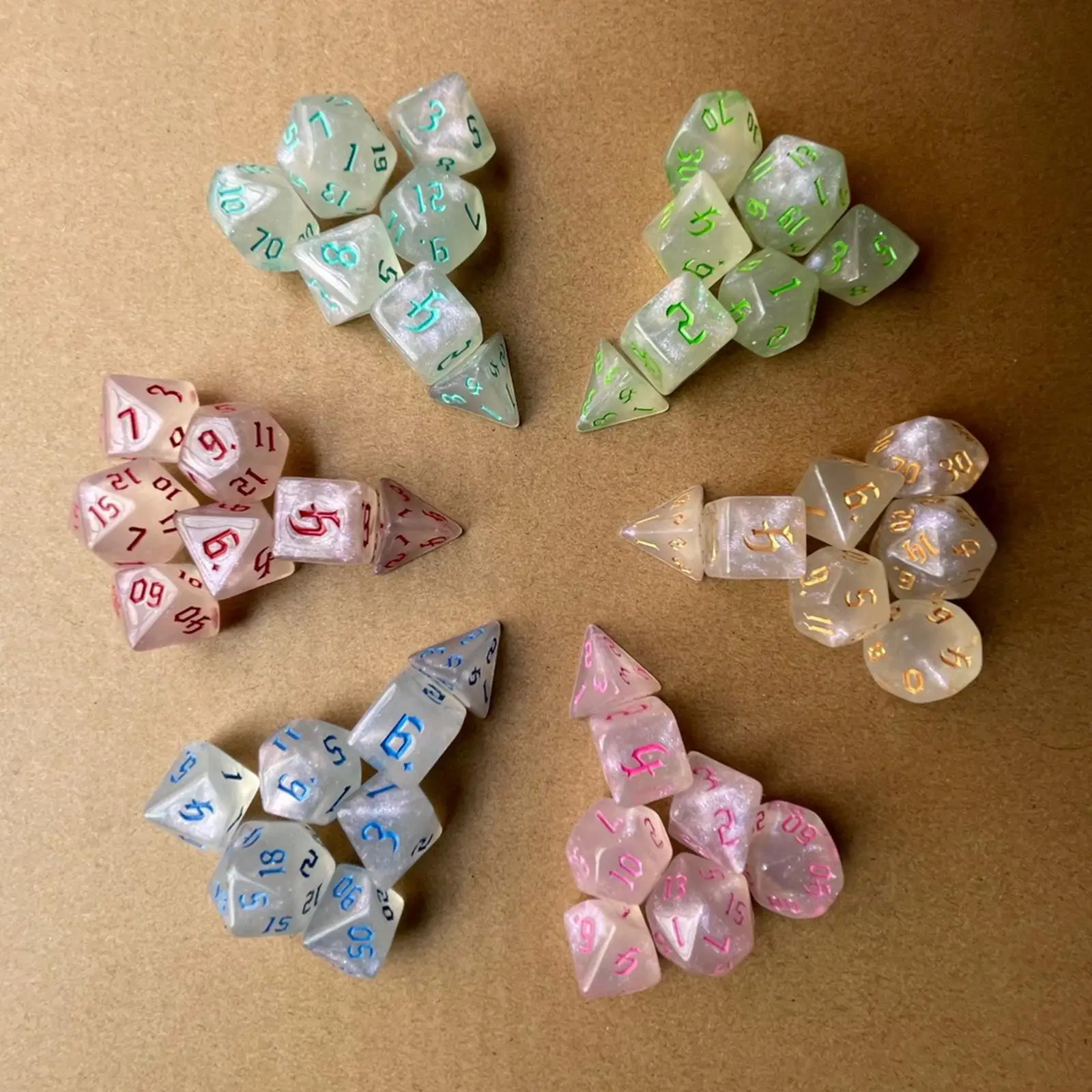 Creative Acrylic Game Dices Multipack Smooth Edge Logic Games Role Classroom Teaching Aids for Math Games